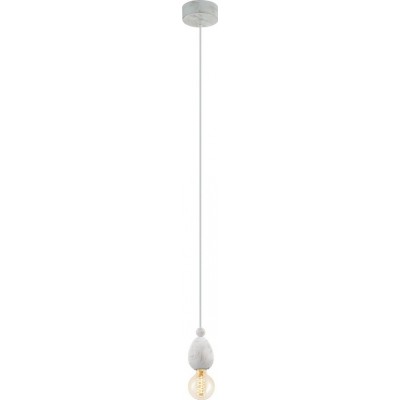 Lámpara colgante Eglo Avoltri Forma Esférica Ø 8 cm. Salón y comedor. Estilo retro y vintage. Madera. Color blanco
