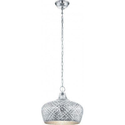 189,95 € Envío gratis | Lámpara colgante Eglo Saltash Ø 44 cm. Acero. Color cromado y plata