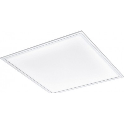 192,95 € Free Shipping | Indoor spotlight Eglo Salobrena C 2700K Very warm light. Square Shape 60×60 cm. Ceiling light Cool Style. Aluminum and plastic. White Color