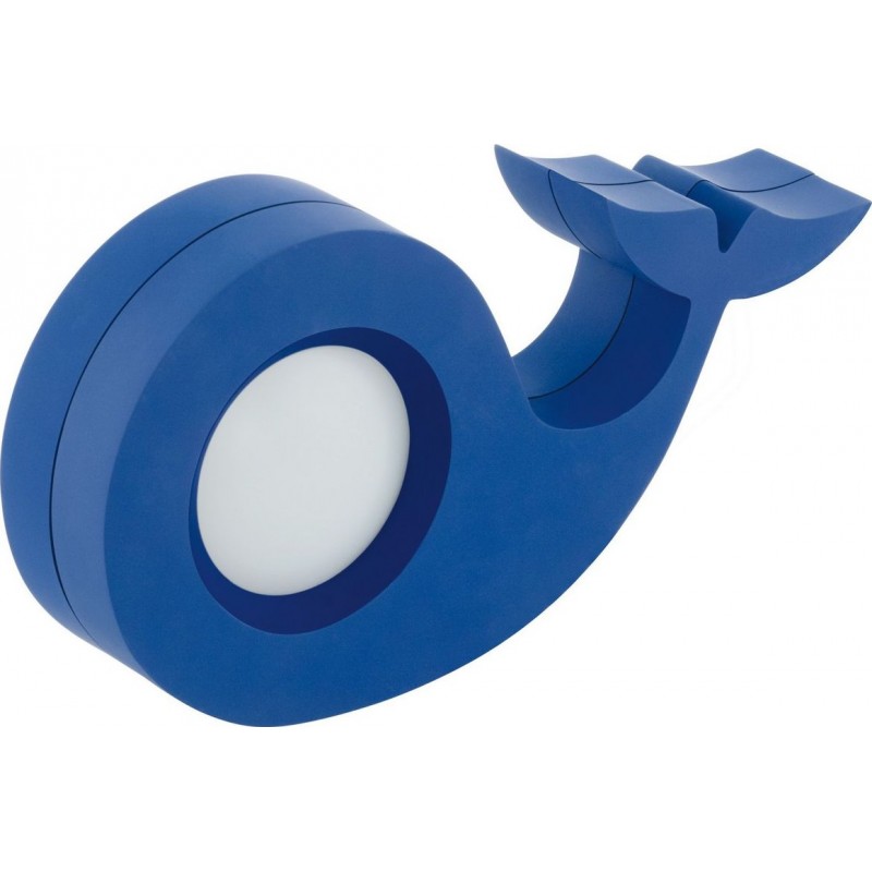 29,95 € Envio grátis | Lâmpada de mesa Eglo Walina 27×15 cm. Plástico. Cor azul e cetim