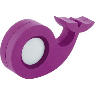51,95 € Free Shipping | Table lamp Eglo Walina 27×15 cm. Plastic. Satin and purple Color