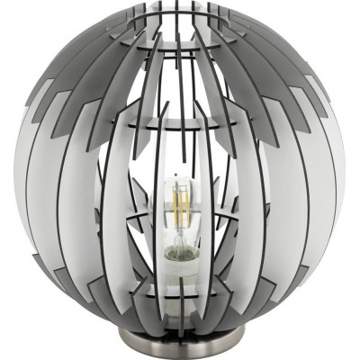 台灯 Eglo Olmero Ø 30 cm. 钢 和 木头. 白色的, 灰色的, 镍 和 亚光镍 颜色