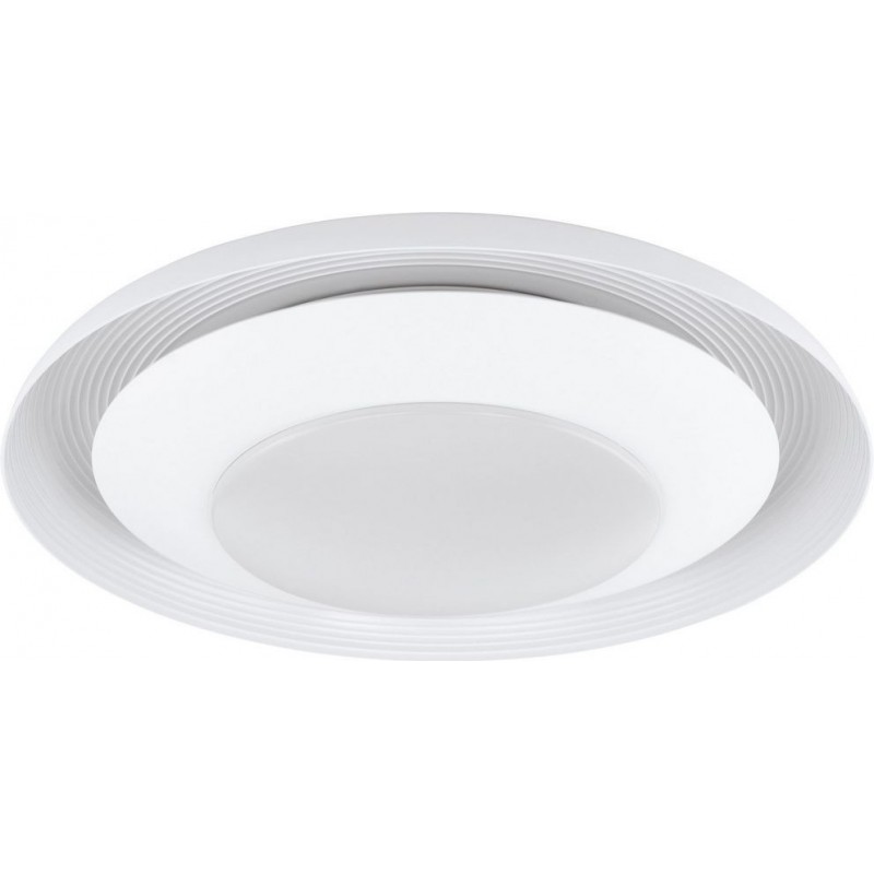 129,95 € Free Shipping | Indoor ceiling light Eglo Canicosa 1 2700K Very warm light. Round Shape Ø 49 cm. Kitchen and bathroom. Design Style. Steel and Plastic. White Color