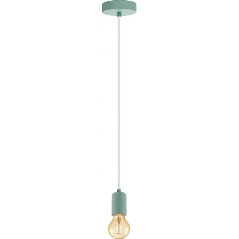 9,95 € Free Shipping | Hanging lamp Eglo Yorth P Spherical Shape Ø 10 cm. Living room and dining room. Retro and cool Style. Steel. Green Color