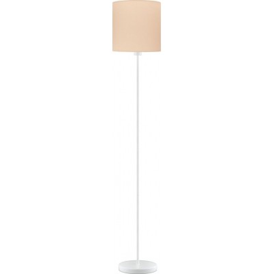 Lampada da pavimento Eglo Pasteri P Forma Cilindrica Ø 28 cm. Soggiorno, sala da pranzo e camera da letto. Stile moderno, sofisticato e design. Acciaio e Tessile. Colore bianca e arancia