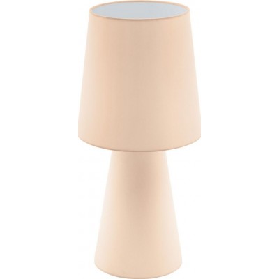 65,95 € Free Shipping | Table lamp Eglo Carpara Ø 22 cm. Textile. Orange Color