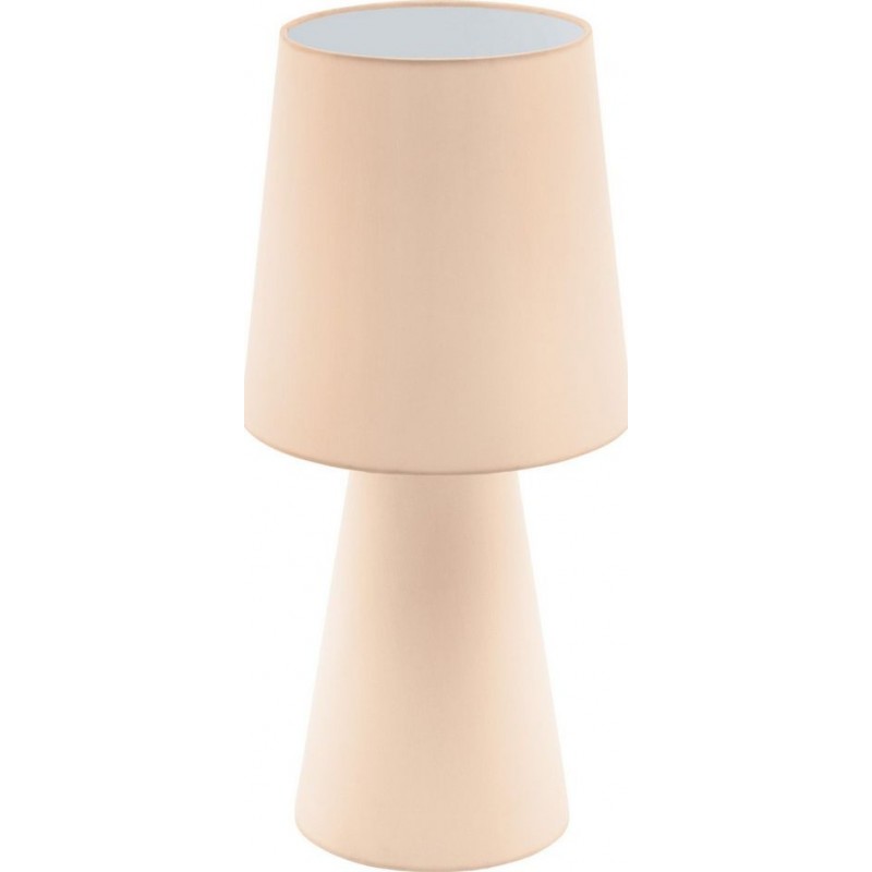 39,95 € Free Shipping | Table lamp Eglo Carpara Ø 22 cm. Textile. Orange Color