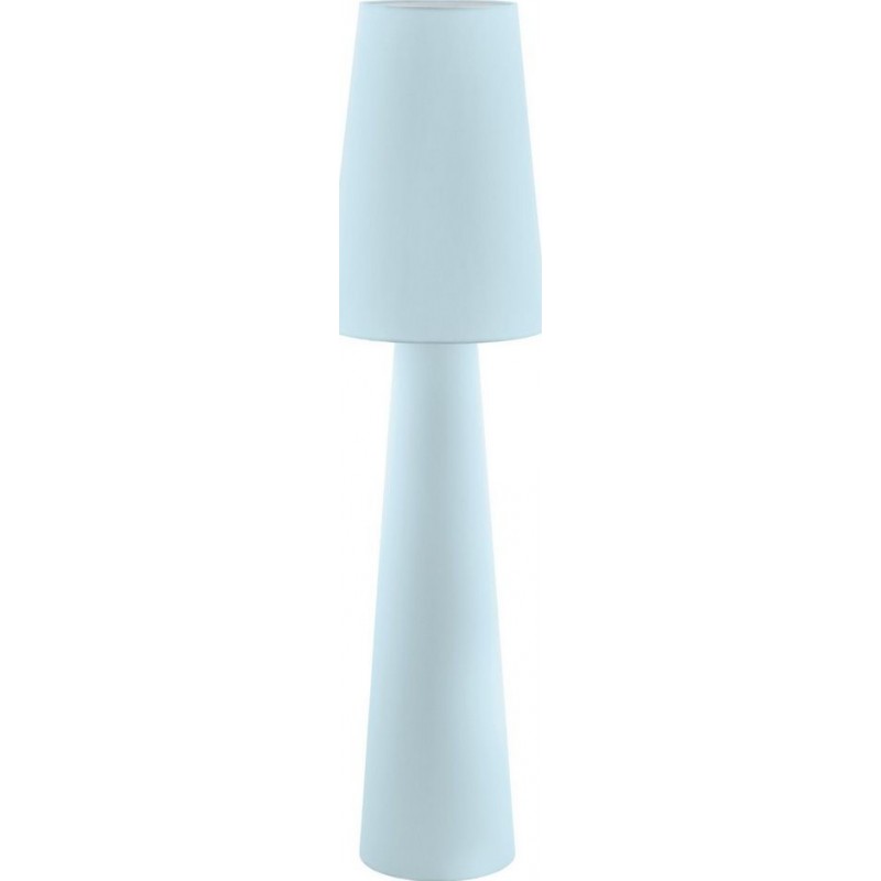 99,95 € Бесплатная доставка | Наполная лампа Eglo Carpara Цилиндрический Форма Ø 35 cm. Гостинная, столовая и спальная комната. Современный, сложный и дизайн Стиль. Текстиль. Синий Цвет
