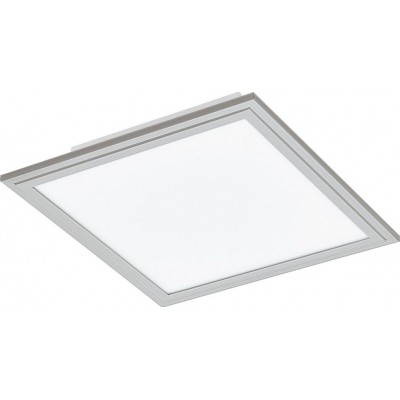 LED-Panel Eglo Salobrena 2 LED 4000K Neutrales Licht. Quadratische Gestalten 30×30 cm. Deckenleuchte Küche, bad und büro. Modern Stil. Aluminium und Plastik. Aluminium, weiß, grau und silber Farbe