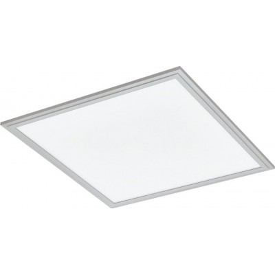 79,95 € Free Shipping | Indoor spotlight Eglo Salobrena 2 4000K Neutral light. Square Shape 45×45 cm. Ceiling light Kitchen, bathroom and office. Modern Style. Aluminum and plastic. Aluminum, white, gray and silver Color