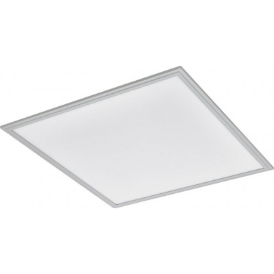 106,95 € Free Shipping | Indoor spotlight Eglo Salobrena 2 4000K Neutral light. Square Shape 60×60 cm. Ceiling light Kitchen, bathroom and office. Modern Style. Aluminum and plastic. Aluminum, white, gray and silver Color