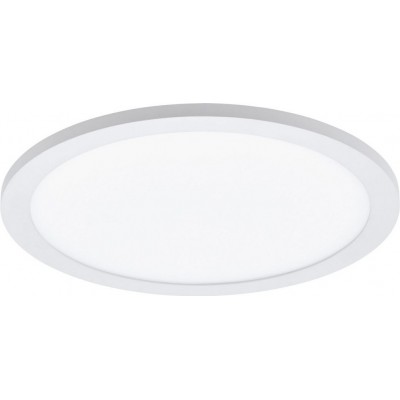 Indoor ceiling light Eglo Sarsina A Round Shape Ø 30 cm. Ceiling light Kitchen, bathroom and office. Modern Style. Aluminum and Plastic. White Color
