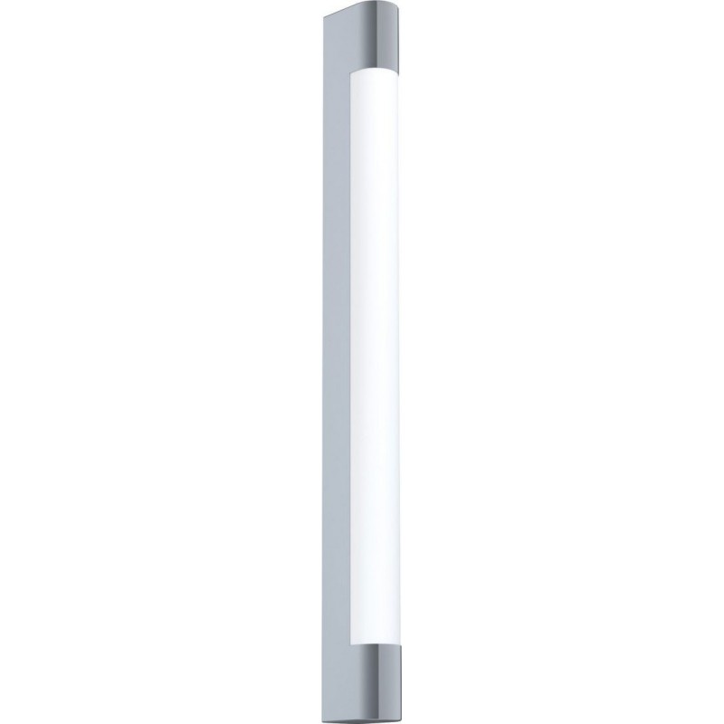 99,95 € Envio grátis | Iluminação de móveis Eglo Tragacete Forma Alongada 60×7 cm. Lâmpada de espelho Quarto, salão e banheiro. Estilo moderno e projeto. Aço, Aço inoxidável e Plástico. Cor branco, cromado e prata