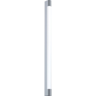 Iluminación de muebles Eglo Tragacete Forma Alargada 90×7 cm. Lámpara de espejo Dormitorio, vestíbulo y baño. Estilo moderno. Acero, Acero inoxidable y Plástico. Color blanco, cromado y plata