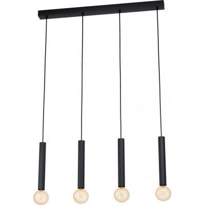 Lampada a sospensione Eglo Cortenova Forma Estesa 110×84 cm. Soggiorno e sala da pranzo. Stile moderno e design. Acciaio. Colore nero