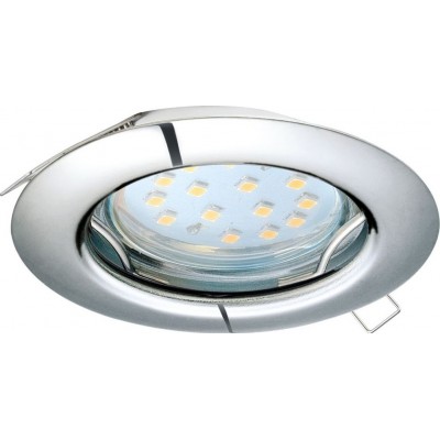 屋内埋め込み式照明 Eglo Peneto 円形 形状 Ø 7 cm. 洗練された スタイル. 鋼. メッキクローム そして 銀 カラー