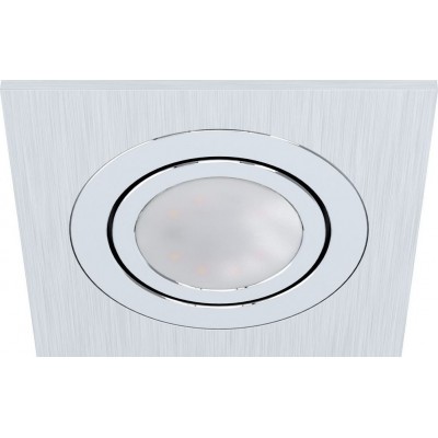 51,95 € Free Shipping | Recessed lighting Eglo Areitio Square Shape 10×10 cm. Modern Style. Aluminum. Aluminum and silver Color