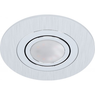 13,95 € Free Shipping | Recessed lighting Eglo Areitio Ø 10 cm. Aluminum. Aluminum and silver Color