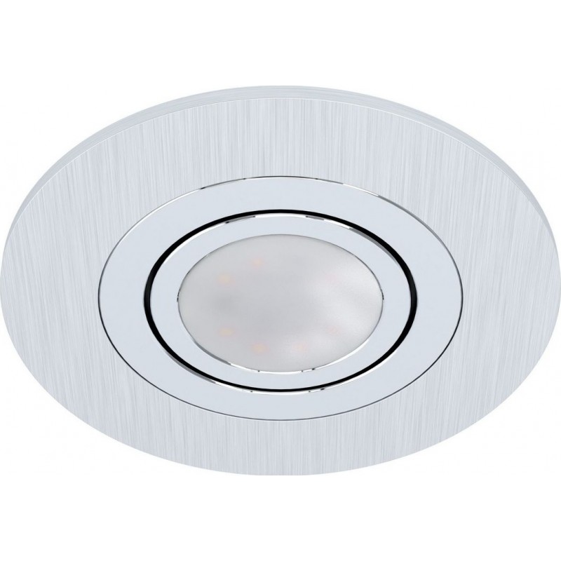 13,95 € 免费送货 | 室内嵌入式照明 Eglo Areitio 圆形的 形状 Ø 10 cm. 现代的 风格. 铝. 铝 和 银 颜色