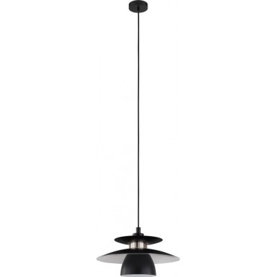 Lampe à suspension Eglo Brenda Ø 32 cm. Acier. Couleur noir et nickel