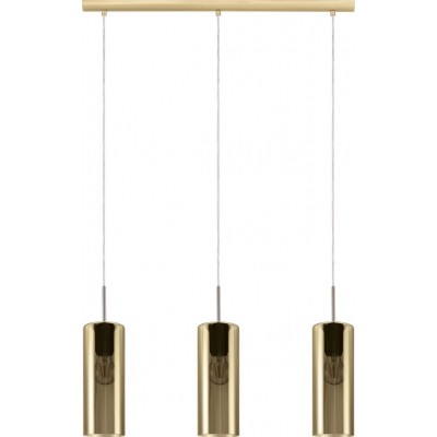 119,95 € Free Shipping | Hanging lamp Eglo Selvino Extended Shape 110×71 cm. Living room and dining room. Sophisticated and design Style. Steel. Golden, nickel and matt nickel Color