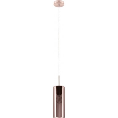 吊灯 Eglo Selvino 圆柱型 形状 Ø 10 cm. 客厅 和 饭厅. 复杂的 和 设计 风格. 钢. 铜, 金的, 镍 和 亚光镍 颜色