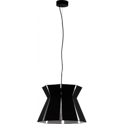 99,95 € Free Shipping | Hanging lamp Eglo Valecrosia Conical Shape Ø 42 cm. Living room and dining room. Sophisticated and design Style. Steel. White and black Color