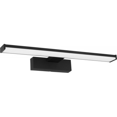 Iluminación de muebles Eglo Pandella 1 Forma Alargada 40×4 cm. Lámpara de espejo Dormitorio y baño. Estilo moderno, sofisticado y cool. Aluminio y Plástico. Color blanco y negro