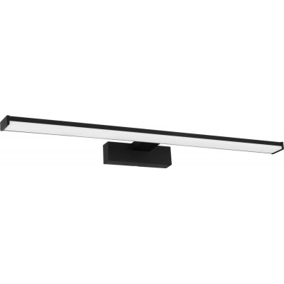 Iluminação de móveis Eglo Pandella 1 Forma Alongada 60×4 cm. Lâmpada de espelho Quarto e banheiro. Estilo moderno, sofisticado e frio. Alumínio e Plástico. Cor branco e preto