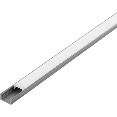 Accesorios de iluminación Eglo Surface Profile 1 100×2 cm. Perfilería de superficie para iluminación Aluminio y Plástico. Color aluminio, blanco y plata