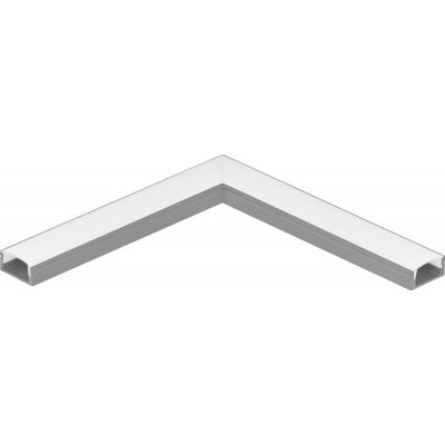Accesorios de iluminación Eglo Surface Profile 1 11 cm. Perfilería de superficie para iluminación Aluminio. Color aluminio y plata