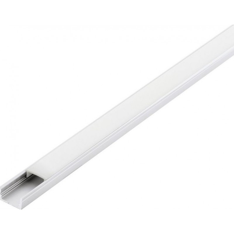 13,95 € Envío gratis | Accesorios de iluminación Eglo Surface Profile 1 100×2 cm. Perfilería de superficie para iluminación Aluminio y Plástico. Color blanco