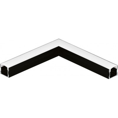 Accesorios de iluminación Eglo Surface Profile 2 11 cm. Perfilería de superficie para iluminación Aluminio. Color negro
