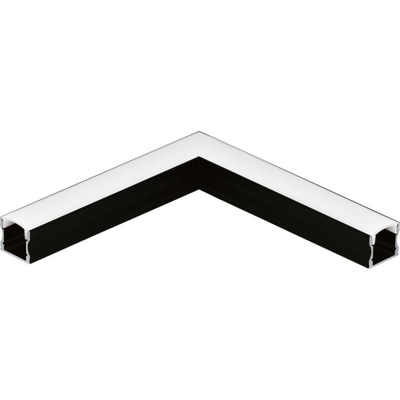 7,95 € Free Shipping | Decorative lighting Eglo Surface Profile 2 11 cm. Surface profiles for lighting Aluminum. Black Color