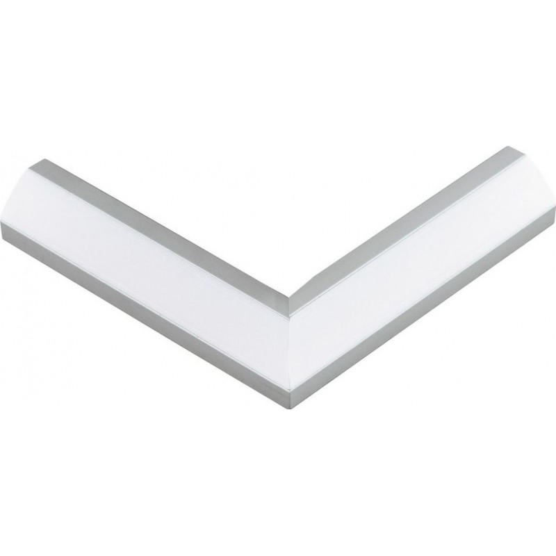9,95 € Envio grátis | Equipamentos de iluminação Eglo Corner Profile 2 11 cm. Perfis para iluminação Alumínio. Cor alumínio e prata