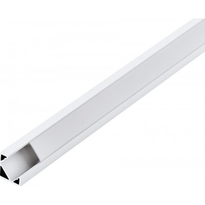 21,95 € Envío gratis | Accesorios de iluminación Eglo Corner Profile 2 100×2 cm. Perfilería para iluminación Aluminio y Plástico. Color blanco