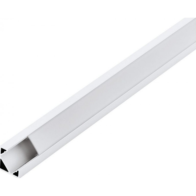 21,95 € Envío gratis | Accesorios de iluminación Eglo Corner Profile 2 100×2 cm. Perfilería para iluminación Aluminio y Plástico. Color blanco