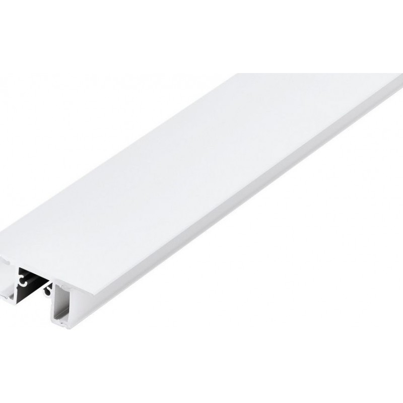 52,95 € Envío gratis | Accesorios de iluminación Eglo Surface Profile 4 200×5 cm. Perfilería de superficie para iluminación Aluminio y Plástico. Color blanco y satinado