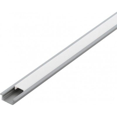 装飾照明 Eglo Recessed Profile 1 100×2 cm. 照明用の凹型プロファイル アルミニウム そして プラスチック. アルミニウム, 白い そして 銀 カラー