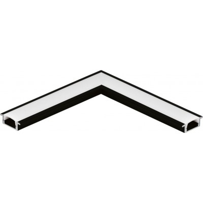 8,95 € Free Shipping | Lighting fixtures Eglo Recessed Profile 1 11 cm. Recessed profiles for lighting Aluminum. Black Color