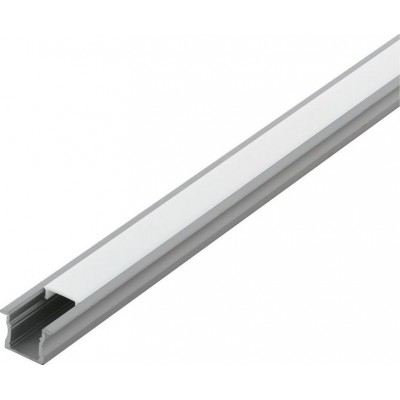 照明灯具 Eglo Recessed Profile 2 100×2 cm. 嵌入式壁灯照明 铝 和 塑料. 铝, 白色的 和 银 颜色