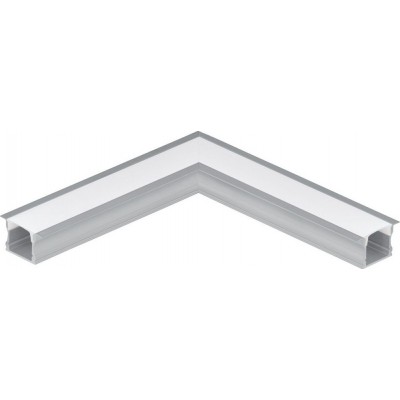 7,95 € Free Shipping | Decorative lighting Eglo Recessed Profile 2 11 cm. Recessed profiles for lighting Aluminum. Aluminum and silver Color