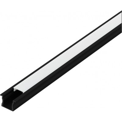 39,95 € Free Shipping | Lighting fixtures Eglo Recessed Profile 2 200×2 cm. Recessed profiles for lighting Aluminum and Plastic. White and black Color