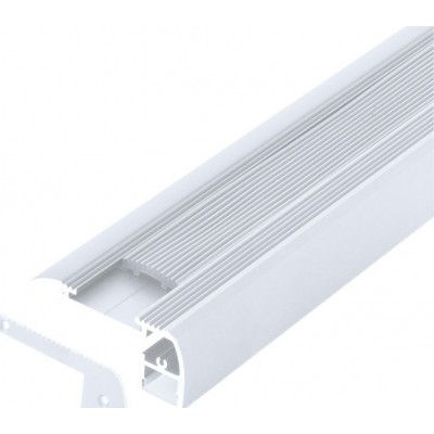 Accesorios de iluminación Eglo Surface Profile 5 100×8 cm. Perfilería de superficie para iluminación Aluminio y Plástico. Color aluminio, blanco y plata