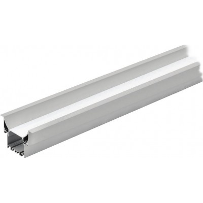 照明灯具 Eglo Recessed Profile 3 100×7 cm. 嵌入式壁灯照明 铝 和 塑料. 铝, 白色的 和 银 颜色