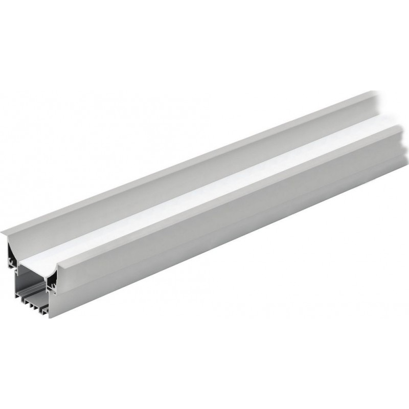 39,95 € 免费送货 | 照明灯具 Eglo Recessed Profile 3 100×7 cm. 嵌入式壁灯照明 铝 和 塑料. 铝, 白色的 和 银 颜色