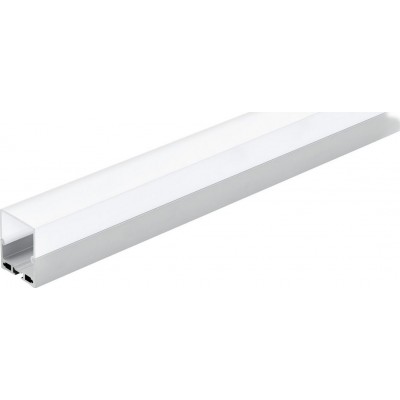 Accesorios de iluminación Eglo Surface Profile 6 200×5 cm. Perfilería de superficie para iluminación Aluminio y Plástico. Color aluminio, blanco y plata