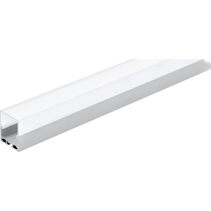 75,95 € Free Shipping | Lighting fixtures Eglo Surface Profile 6 200×5 cm. Surface profiles for lighting Aluminum and Plastic. Aluminum, white and silver Color