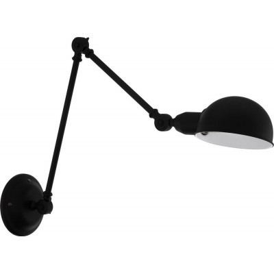 Lampada da parete per interni Eglo Exmoor Forma Angolare 42×15 cm. Camera da letto, ufficio e zona di lavoro. Stile moderno e design. Acciaio. Colore bianca e nero