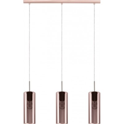 119,95 € Free Shipping | Hanging lamp Eglo Selvino Extended Shape 110×71 cm. Living room and dining room. Sophisticated and design Style. Steel. Copper, golden, nickel and matt nickel Color